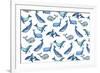 Whales-Elizabeth Rider-Framed Giclee Print