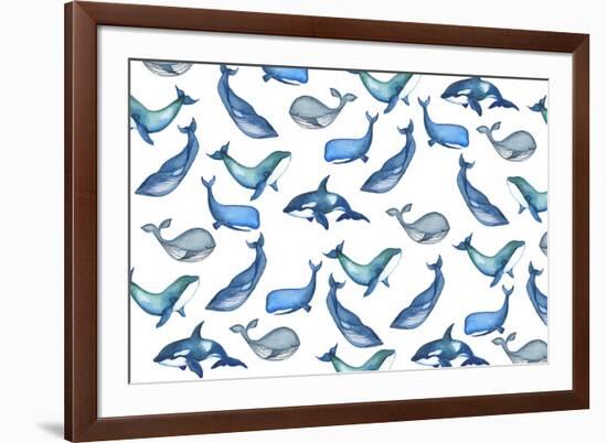 Whales-Elizabeth Rider-Framed Giclee Print