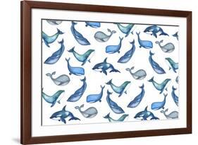 Whales-Elizabeth Rider-Framed Giclee Print