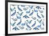 Whales-Elizabeth Rider-Framed Giclee Print