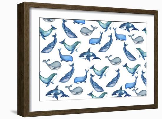 Whales-Elizabeth Rider-Framed Giclee Print