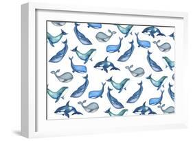 Whales-Elizabeth Rider-Framed Giclee Print