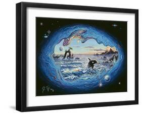 Whales-Jeff Tift-Framed Giclee Print