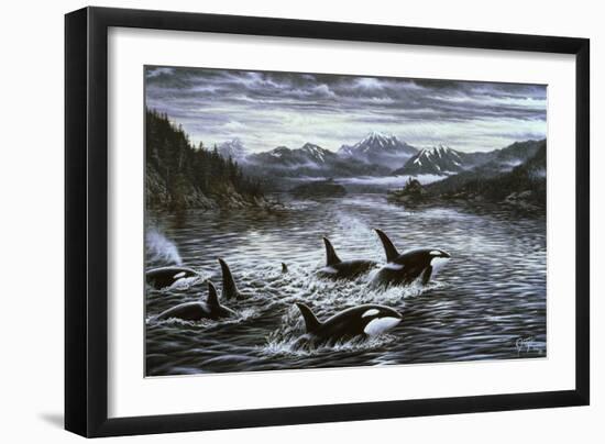 Whales-Jeff Tift-Framed Giclee Print