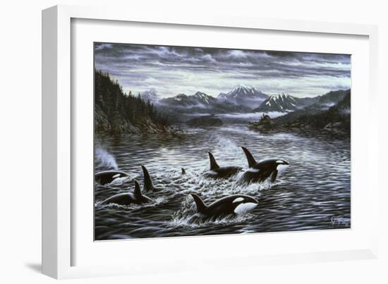 Whales-Jeff Tift-Framed Giclee Print