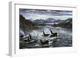 Whales-Jeff Tift-Framed Giclee Print