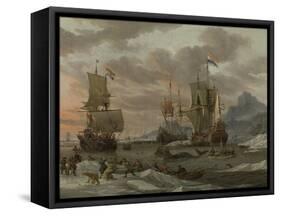 Whaling Grounds in the Arctic Ocean, 1665-Abraham Storck-Framed Stretched Canvas