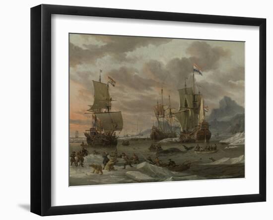 Whaling Grounds in the Arctic Ocean, 1665-Abraham Storck-Framed Giclee Print