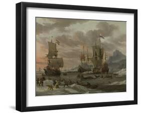 Whaling Grounds in the Arctic Ocean, 1665-Abraham Storck-Framed Giclee Print