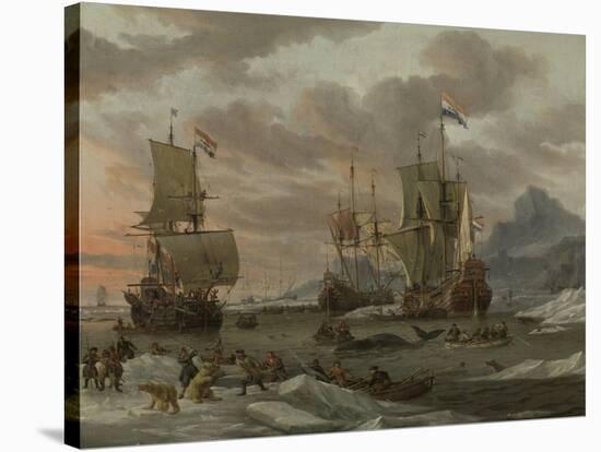 Whaling Grounds in the Arctic Ocean, 1665-Abraham Storck-Stretched Canvas