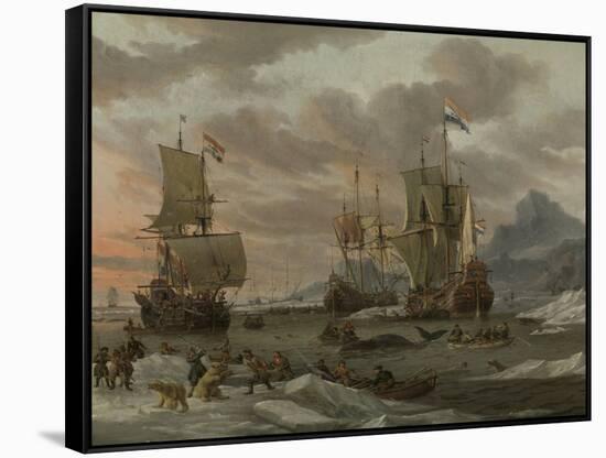 Whaling Grounds in the Arctic Ocean, 1665-Abraham Storck-Framed Stretched Canvas