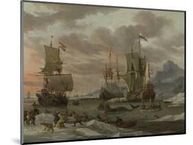 Whaling Grounds in the Arctic Ocean-Abraham Storck-Mounted Art Print