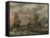 Whaling Grounds in the Arctic Ocean-Abraham Storck-Framed Stretched Canvas