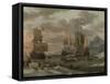 Whaling Grounds in the Arctic Ocean-Abraham Storck-Framed Stretched Canvas