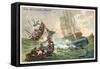 Whaling in the Arctic-null-Framed Stretched Canvas