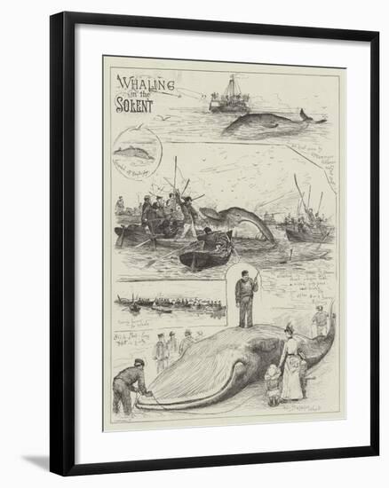 Whaling in the Solent-Henry Charles Seppings Wright-Framed Giclee Print