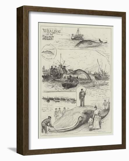 Whaling in the Solent-Henry Charles Seppings Wright-Framed Giclee Print