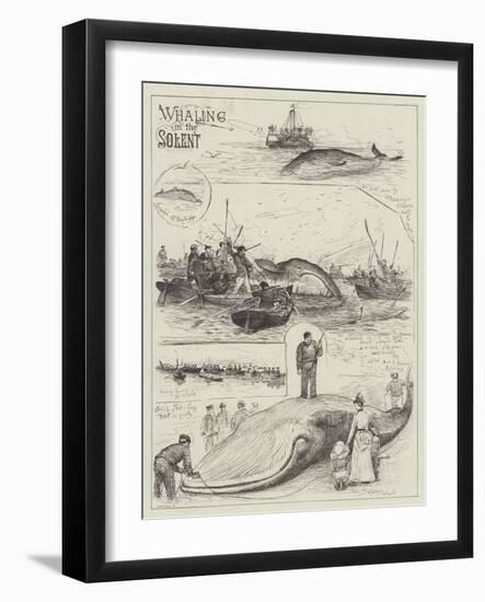 Whaling in the Solent-Henry Charles Seppings Wright-Framed Giclee Print