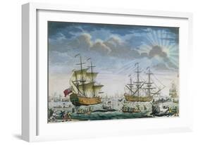 Whaling, Late 18th Century-null-Framed Giclee Print