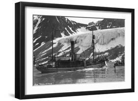 Whaling, Magdalene Bay, Spitzbergen, Norway, 1929-null-Framed Giclee Print