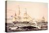 Whaling Off the Cape of Good Hope-Louis Lebreton-Stretched Canvas