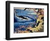 Whaling Off the Goto Island, from the Series 'Oceans of Wisdom'-Katsushika Hokusai-Framed Giclee Print