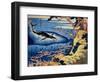 Whaling Off the Goto Island, from the Series 'Oceans of Wisdom'-Katsushika Hokusai-Framed Premium Giclee Print