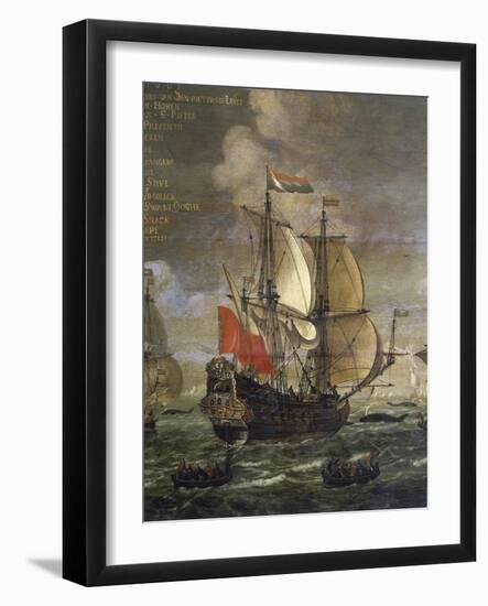 Whaling, Painting by Johannes Becx (Active 1658-1686), Detail-null-Framed Giclee Print