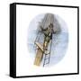 Whaling Schooner Lookout Calling, "There She Blows!"-null-Framed Stretched Canvas