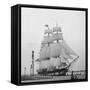 Whaling Ship at a Dock-null-Framed Stretched Canvas