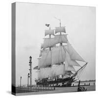 Whaling Ship at a Dock-null-Stretched Canvas