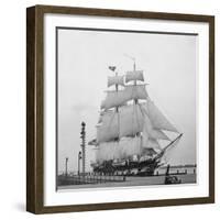 Whaling Ship at a Dock-null-Framed Photographic Print