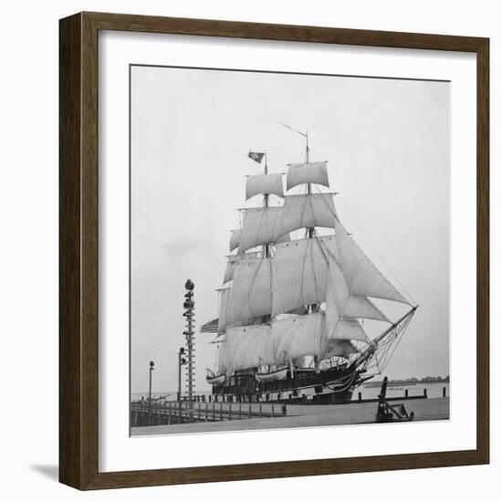 Whaling Ship at a Dock-null-Framed Photographic Print