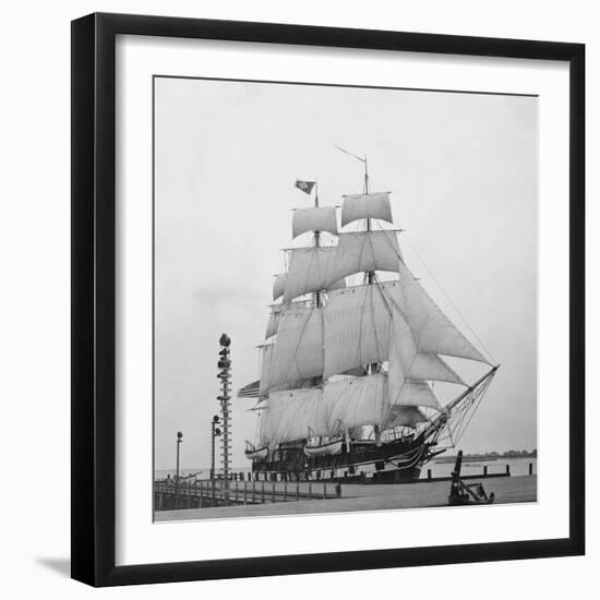 Whaling Ship at a Dock-null-Framed Photographic Print