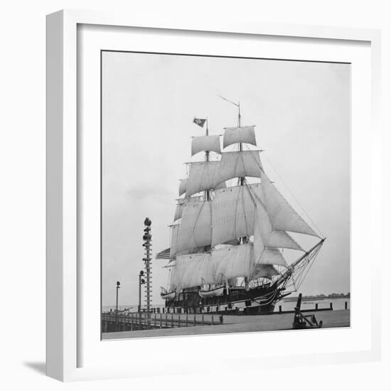 Whaling Ship at a Dock-null-Framed Photographic Print