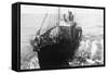 Whaling Ship in Antarctica-null-Framed Stretched Canvas