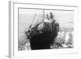 Whaling Ship in Antarctica-null-Framed Photographic Print