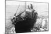 Whaling Ship in Antarctica-null-Mounted Photographic Print
