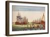 Whaling Ships at Kingston On Hull, c1780-BF Liezel-Framed Giclee Print