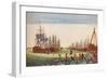 Whaling Ships at Kingston On Hull, c1780-BF Liezel-Framed Giclee Print