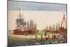 Whaling Ships at Kingston On Hull, c1780-BF Liezel-Mounted Giclee Print