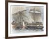 Whaling, Working Aboard Whaling Ship, 19th Century-null-Framed Giclee Print