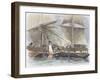 Whaling, Working Aboard Whaling Ship, 19th Century-null-Framed Giclee Print