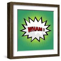 Wham! Comic Cloud in Pop Art Style-PiXXart-Framed Art Print