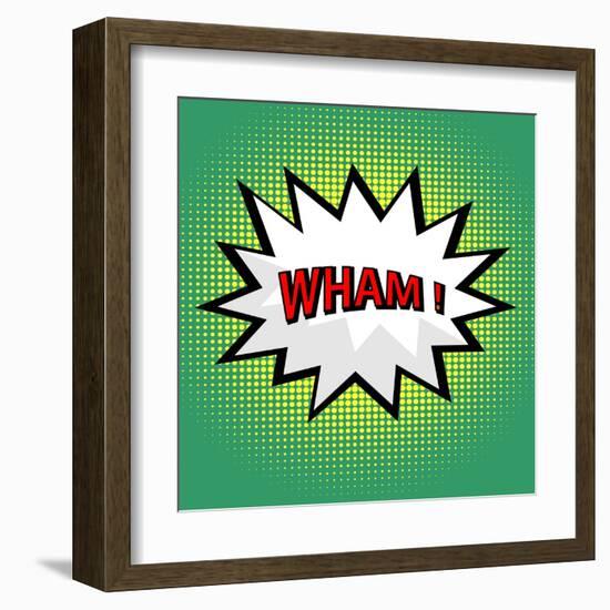 Wham! Comic Cloud in Pop Art Style-PiXXart-Framed Art Print