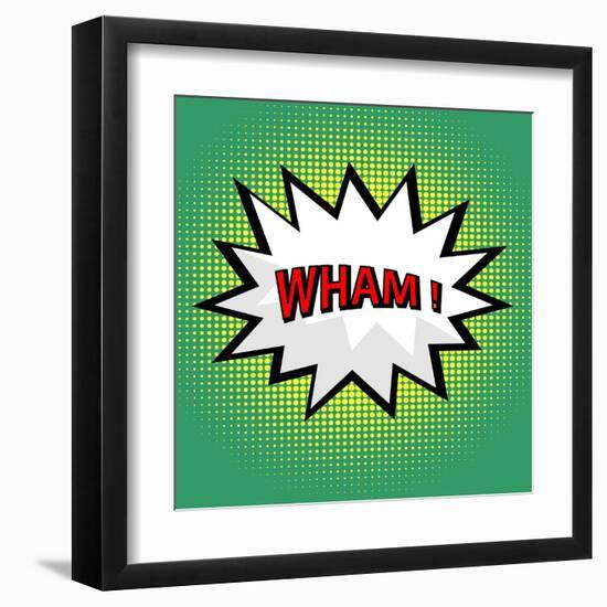 Wham! Comic Cloud in Pop Art Style-PiXXart-Framed Art Print