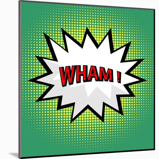 Wham! Comic Cloud in Pop Art Style-PiXXart-Mounted Art Print