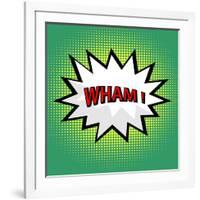 Wham! Comic Cloud in Pop Art Style-PiXXart-Framed Art Print