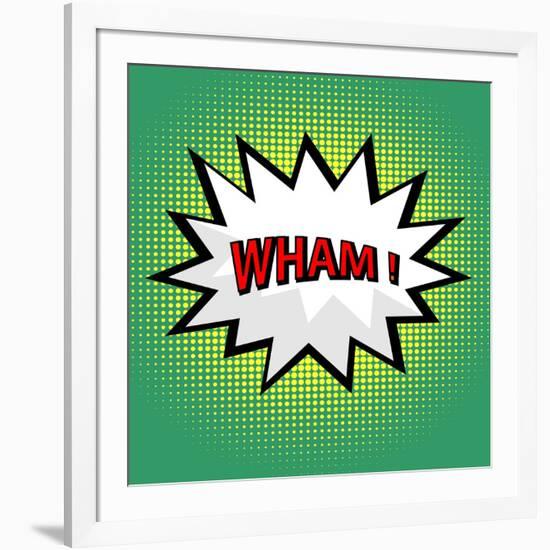 Wham! Comic Cloud in Pop Art Style-PiXXart-Framed Art Print