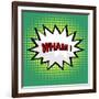 Wham! Comic Cloud in Pop Art Style-PiXXart-Framed Art Print